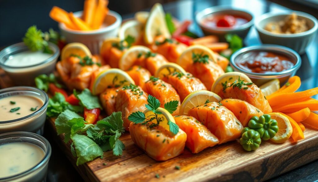 Salmon Appetizers Party Platter