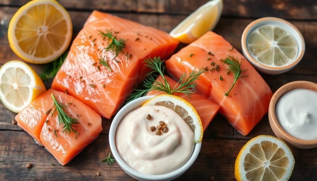 Salmon Ingredients for Appetizer