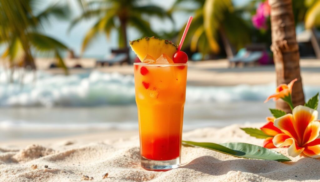 Tropical Bahama Mama Cocktail