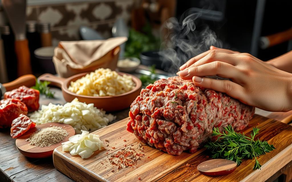 Wood-Smoked Meatloaf Preparation