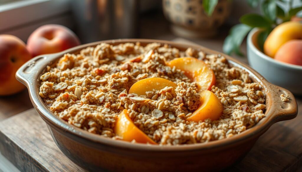 peach crumble