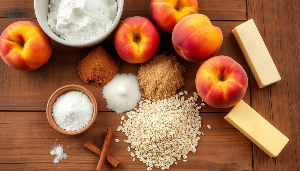 peach crumble ingredients