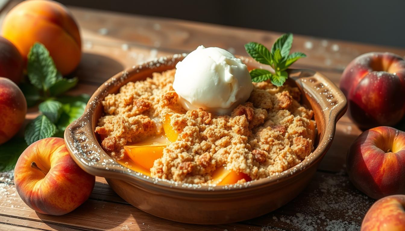 peach crumble recipe